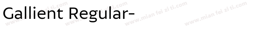 Gallient Regular字体转换